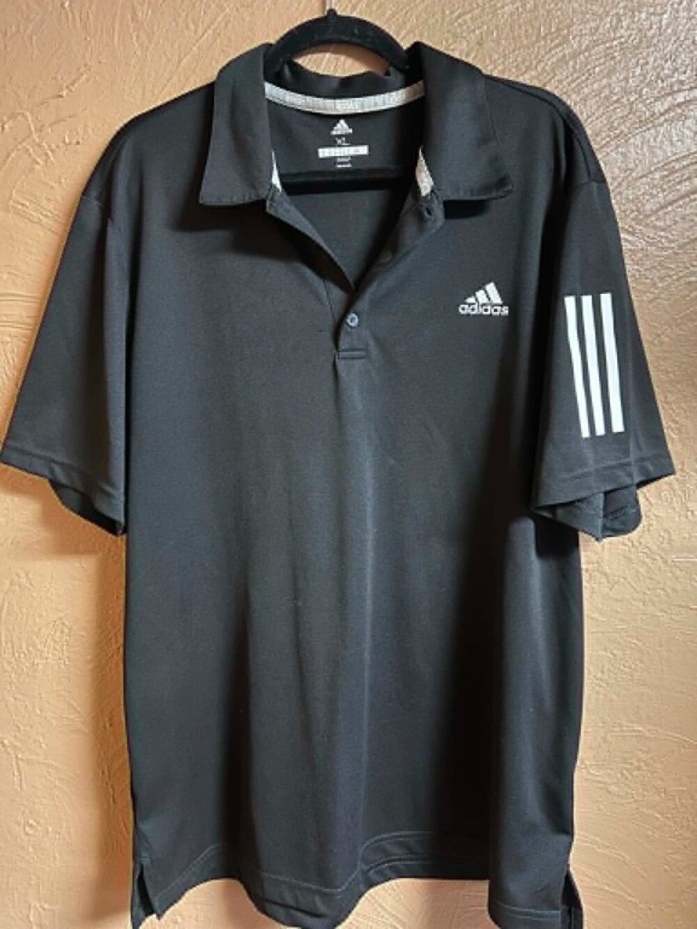 Adidas Golf Polo Shirt Mens XL Black Short Sleeve #177